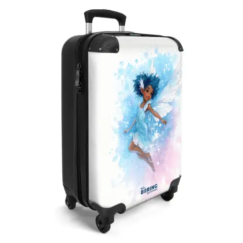 Blauwe fee met vleugels NBS - Handbagage koffer - Kinderen Unisex middel -productfoto_3d