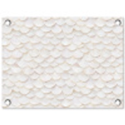 Schubben - Wit - Elegant tuinposter los doek klein 239 -3d