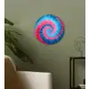 Spiraal - Roze - Draaiend Wandcirkel kunststof plaat 5mm dik klein -sfeer3