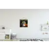 Doorkijk - Pad - Bloemen - Struik - Kleurrijk textielposter latten blank klein -kinderkamer