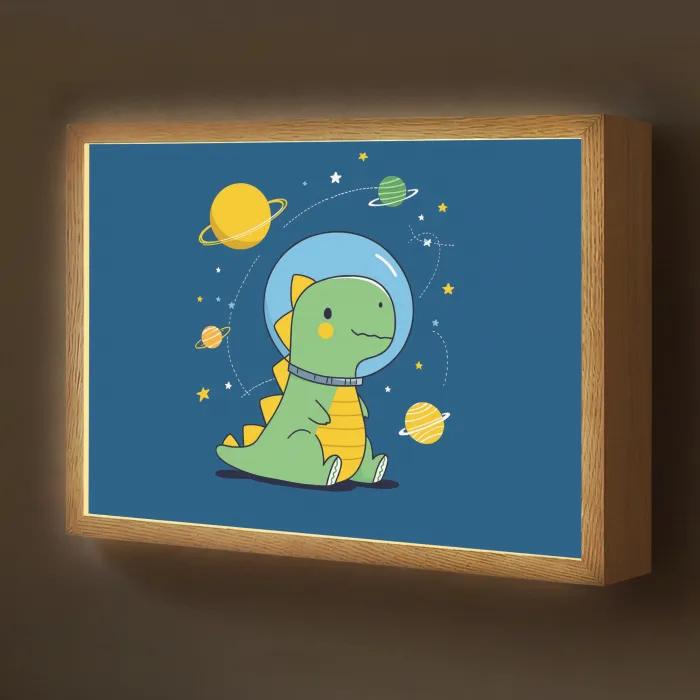 Dino - Ruimte - Planeten Light Box met batterij (Wandlamp kind) middel -z3d_website