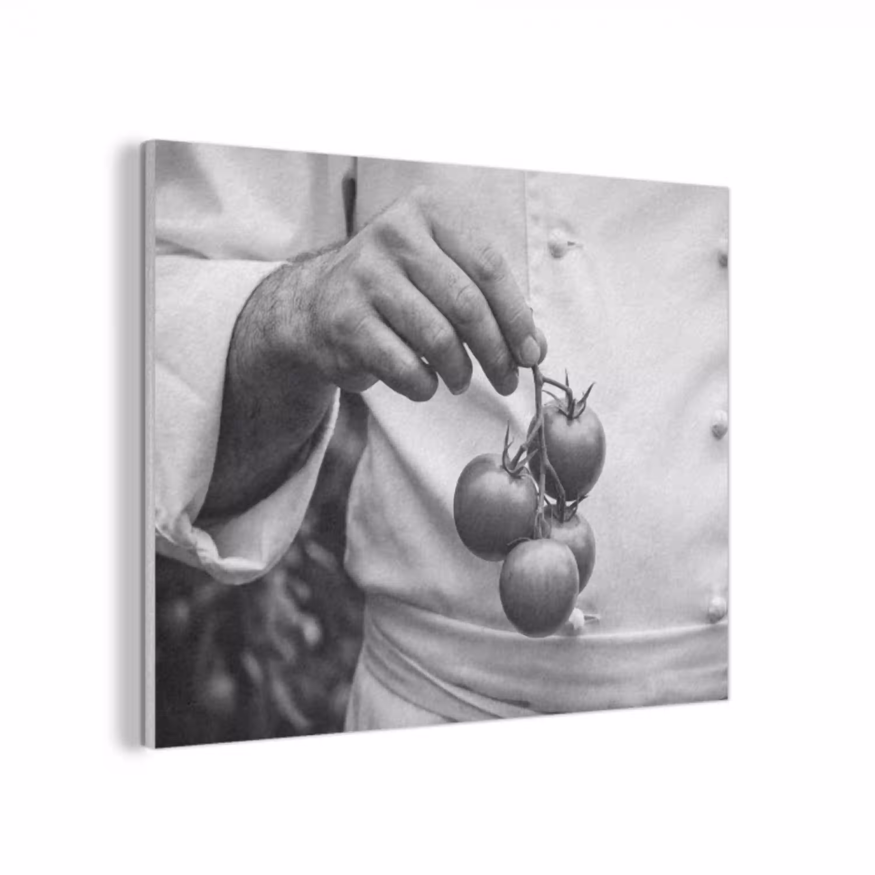 Tomaten - Chef - Zwart - Wit PET vilt klein -3d