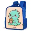 Kawai - Dino - Bubbletea Kinderrugzak - Blauw middel -schuin