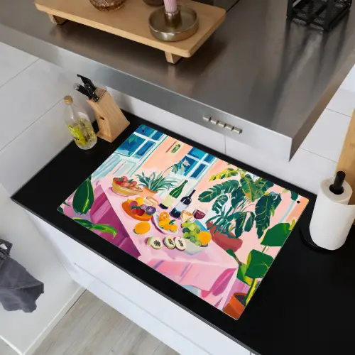 Tafel - Wijn - Fruit Inductie beschemer met haakjes klein -sfeer1