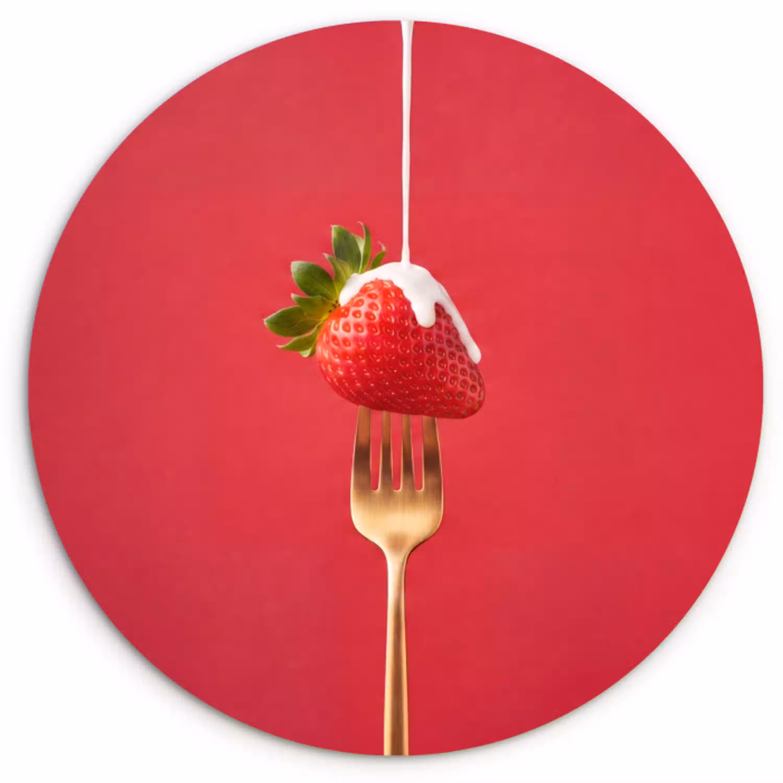 Fruit - Room - Modern Wandcirkel kunststof plaat 5mm dik klein -3d