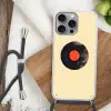 Illustratie - Vinylplaat - Beige - Vintage Hoesje iPhone 16 Pro Max met koord klein -sfeer4