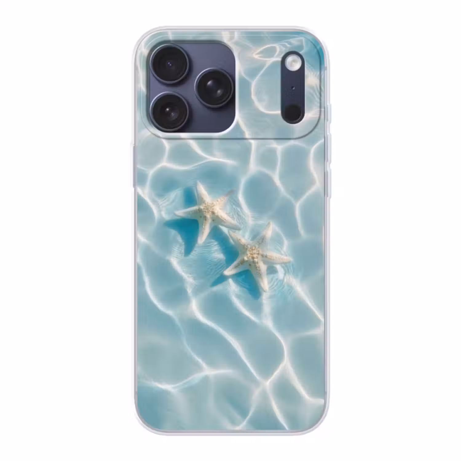 Telefoonhoesje Softcase - Zeesterren - Golvend water - Rustgevend