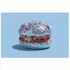 Glitters - Hamburger - Blauw poster papier klein -3d