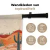 Landschap - Heuvels - Zonsondergang Wandkleed katoen klein -sfeer2