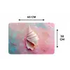 Schelp - Pastel - Pink Placemat vinyl groot -specs