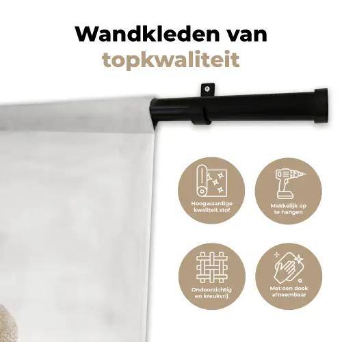Lammetje - Schaap - Dieren - Kinderen - Meisjes - Jongens Wandkleed katoen klein -sfeer2
