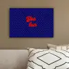 Yes fun - Rood - Blauw - Stippen canvas 2cm klein -sfeer3