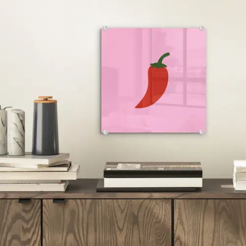 Peper - Rood - Illustratie plexiglas 5mm klein -sfeer1