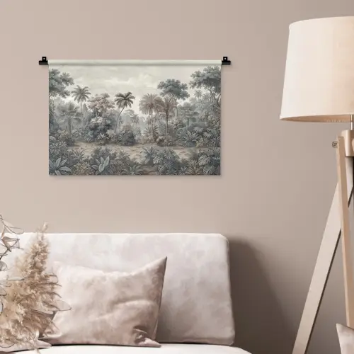 Tropisch - Landschap - Illustratie Wandkleed katoen klein -sfeer4