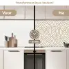 Abstract - Modern - Beige keuken achterwand 2 middel 871 -voor-na2_NL