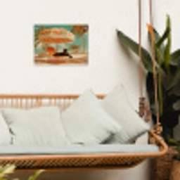 Panter - Zwart - Strand - Parasol tuinposter los doek klein -sfeer7