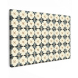 Sierlijk - Ornament - Blauw Tuinposter op houten frame 2 cm dik klein 845 -3d