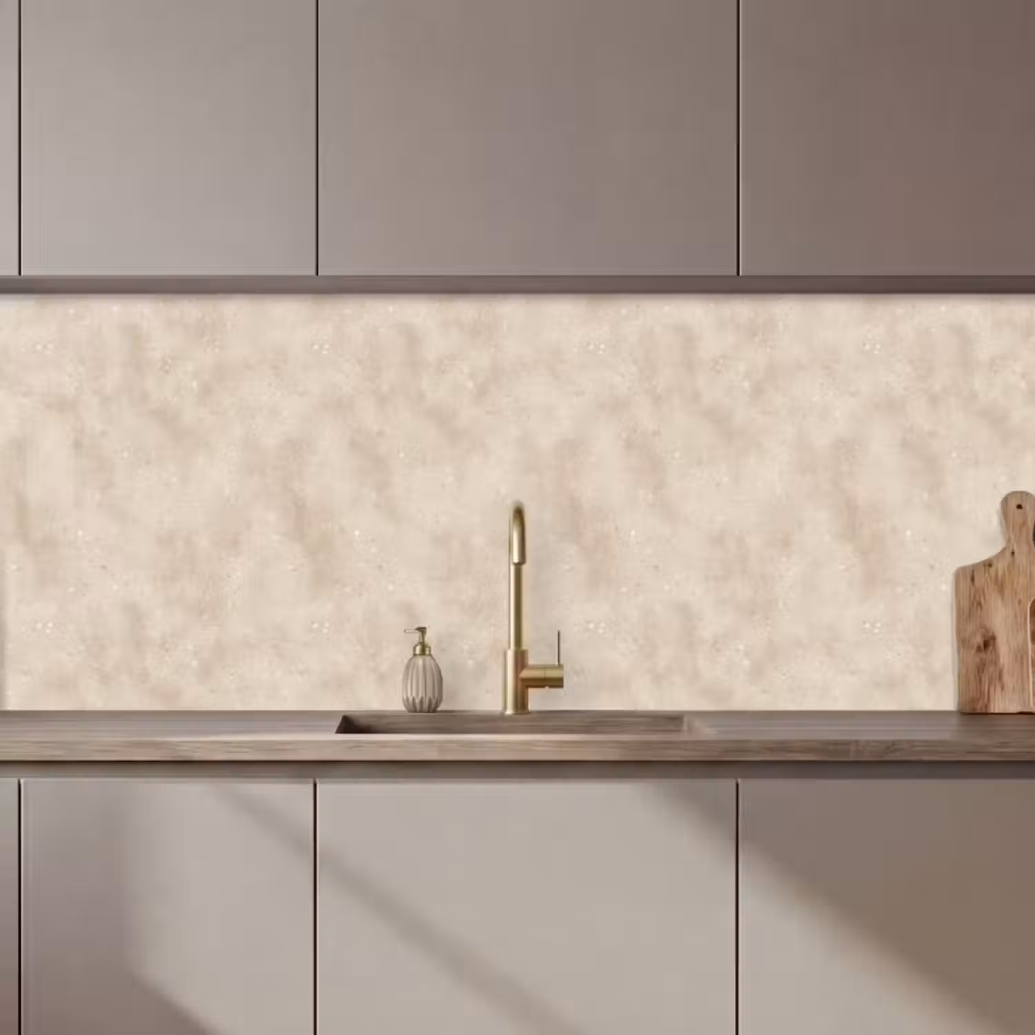 Küchenrückwand - Textur - Sprenkeln - Beige
