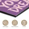 Follow your dreams - Paars - Penseeltextuur aluminium wit klein -closeup_NL