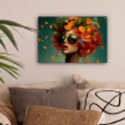 Vrouw - Sinaasappel - Bessen - Oranje canvas 2cm klein -sfeer1
