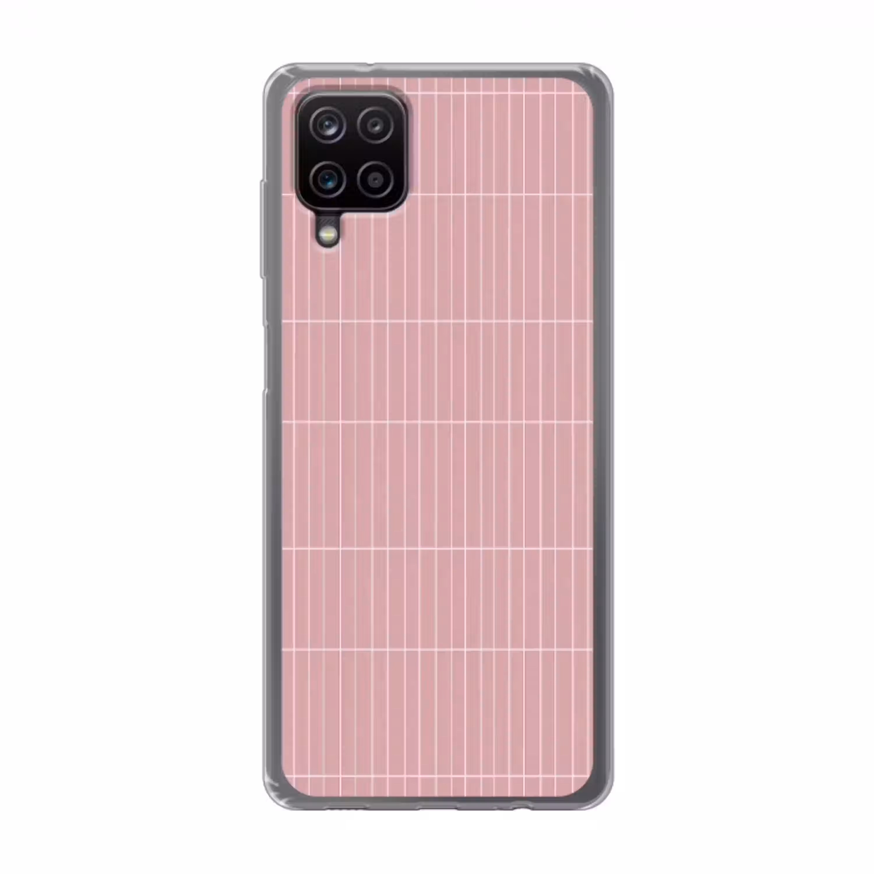 Verticaal - Wandtegel - Lichtroze Telefoonhoesje Samsung Galaxy A12 klein 372 -3d