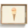 Minimalistisch - Schepijs - Hoorntje - Beige Dienblad Rechthoek middel -z3d_shopping