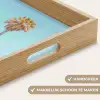 Palmboom - Strandhuis - Roze Dienblad Rechthoek middel -USP_HandgreepNL