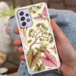 Vogels - Tropisch - Botanisch - Roze Hoesje Samsung Galaxy A52 5G met koord klein -sfeer3