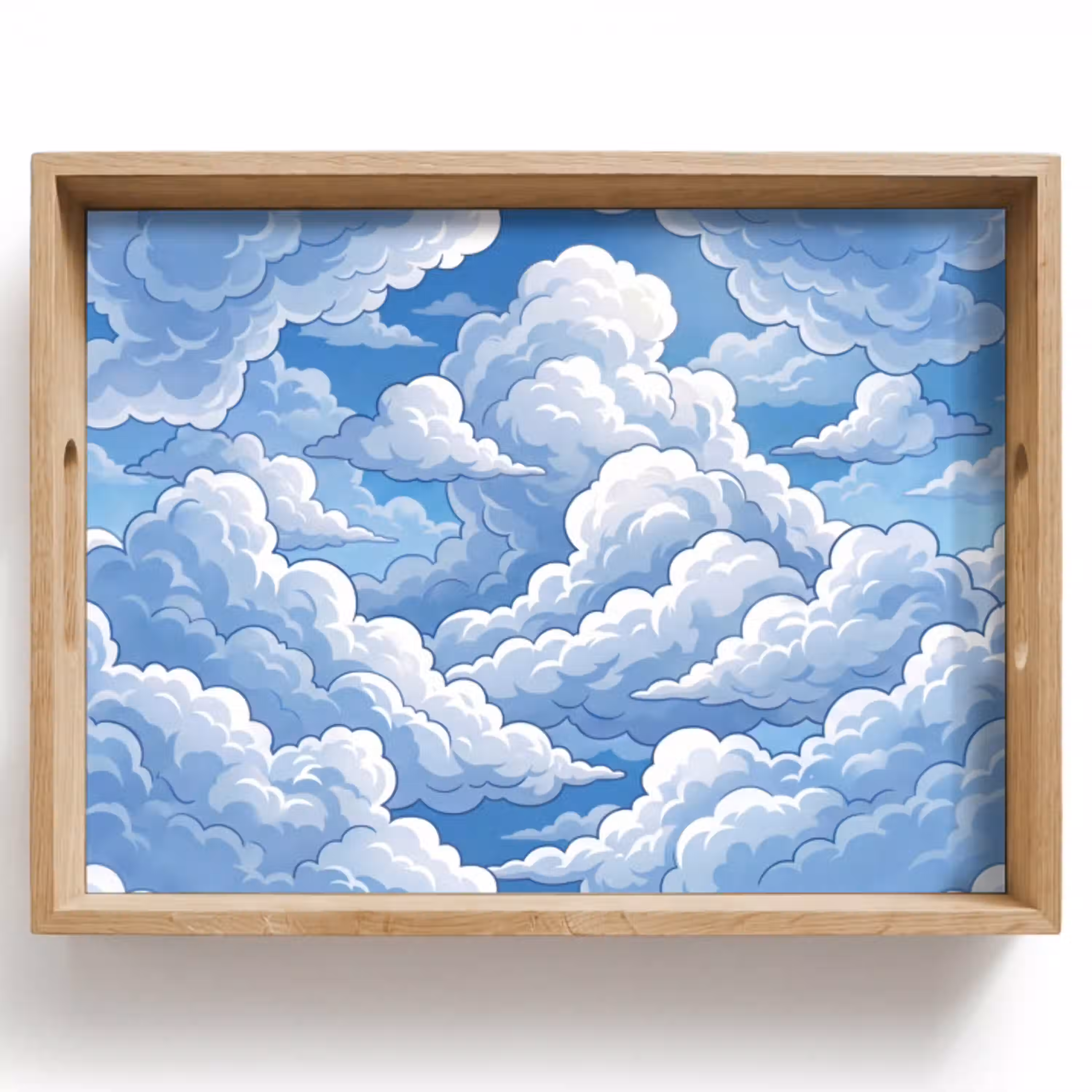 Wolken - Hemel - Abstract - Wit Dienblad Rechthoek middel -z3d_shopping