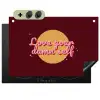 love your damn self - Cirkel - Glitter - Rood Inductie beschemer met haakjes klein -3d