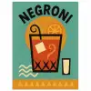 Cocktail - Negroni - Art - Sinaasappel poster papier klein -3d