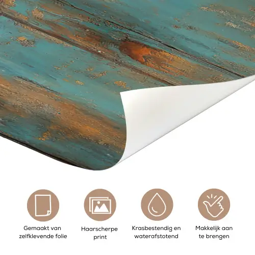 Giraf - Hout - Doorkijk - Dieren - Kop deurposter klein -closeup_NL