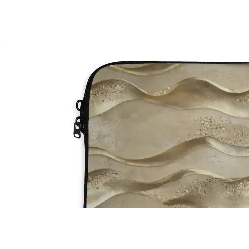 Golven - Patroon - Goud laptophoes neopreen klein 279 -detail