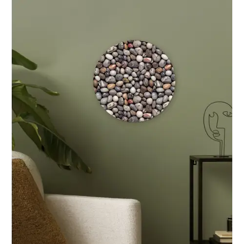 Marmer - Kleuren - Kiezels Wandcirkel plexiglas klein 852 -sfeer3