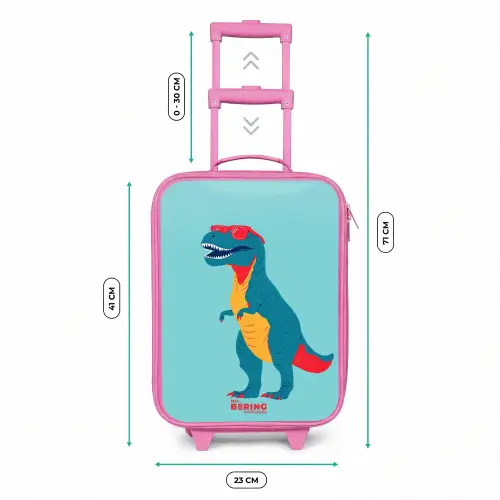 Coole T. rex met zonnebril Kinderkoffer - Roze klein -productfoto_formaten