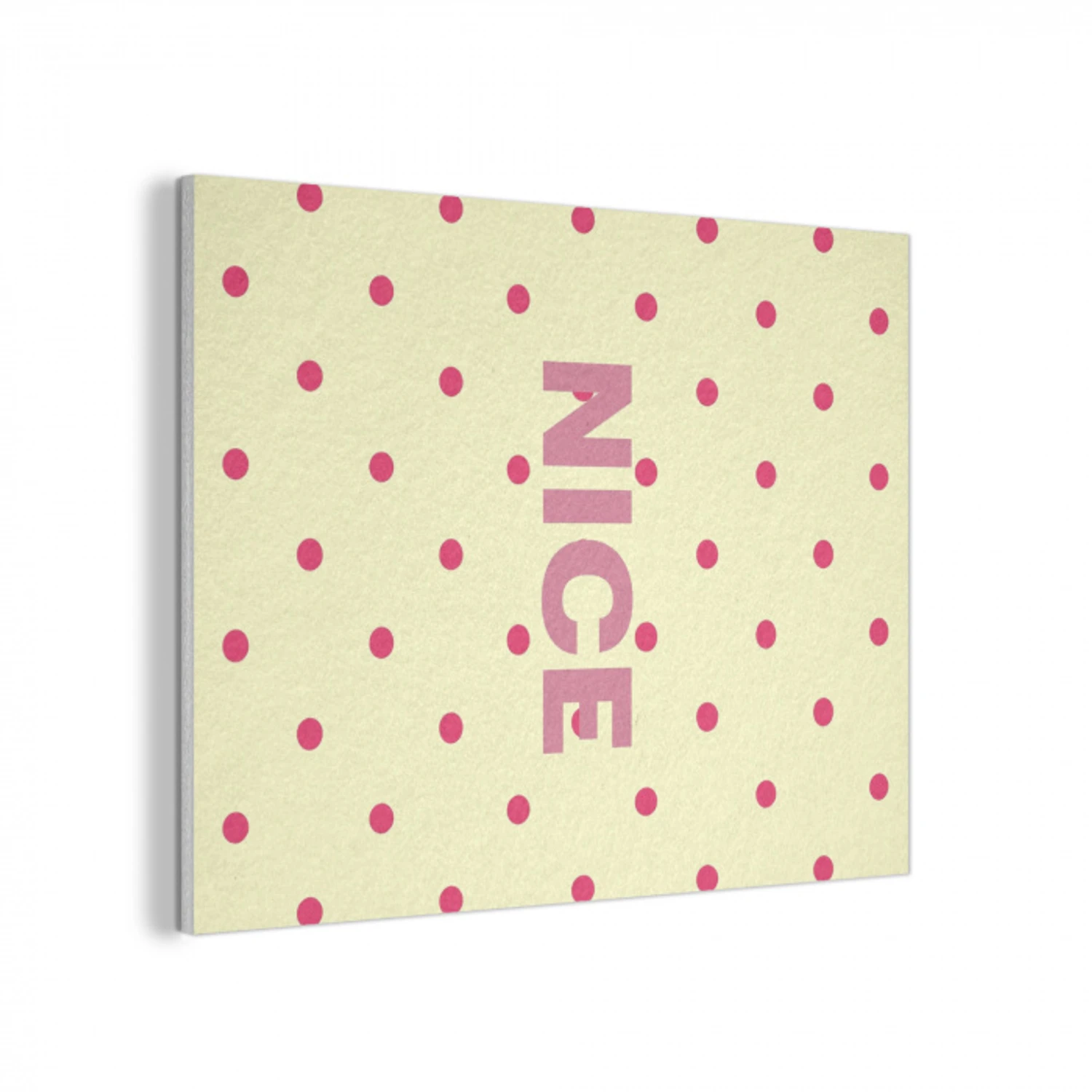Nice - Stippen - Roze - Geel PET vilt klein -3d