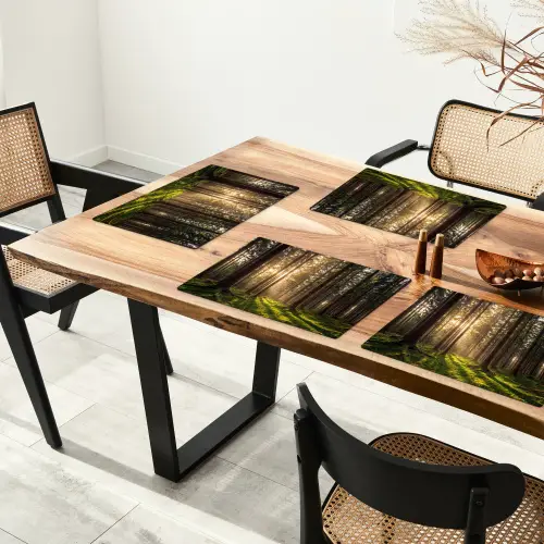 Bos - Gras - Zonlicht Placemat vinyl groot -zzsfeer4_Kitchenyeah-website