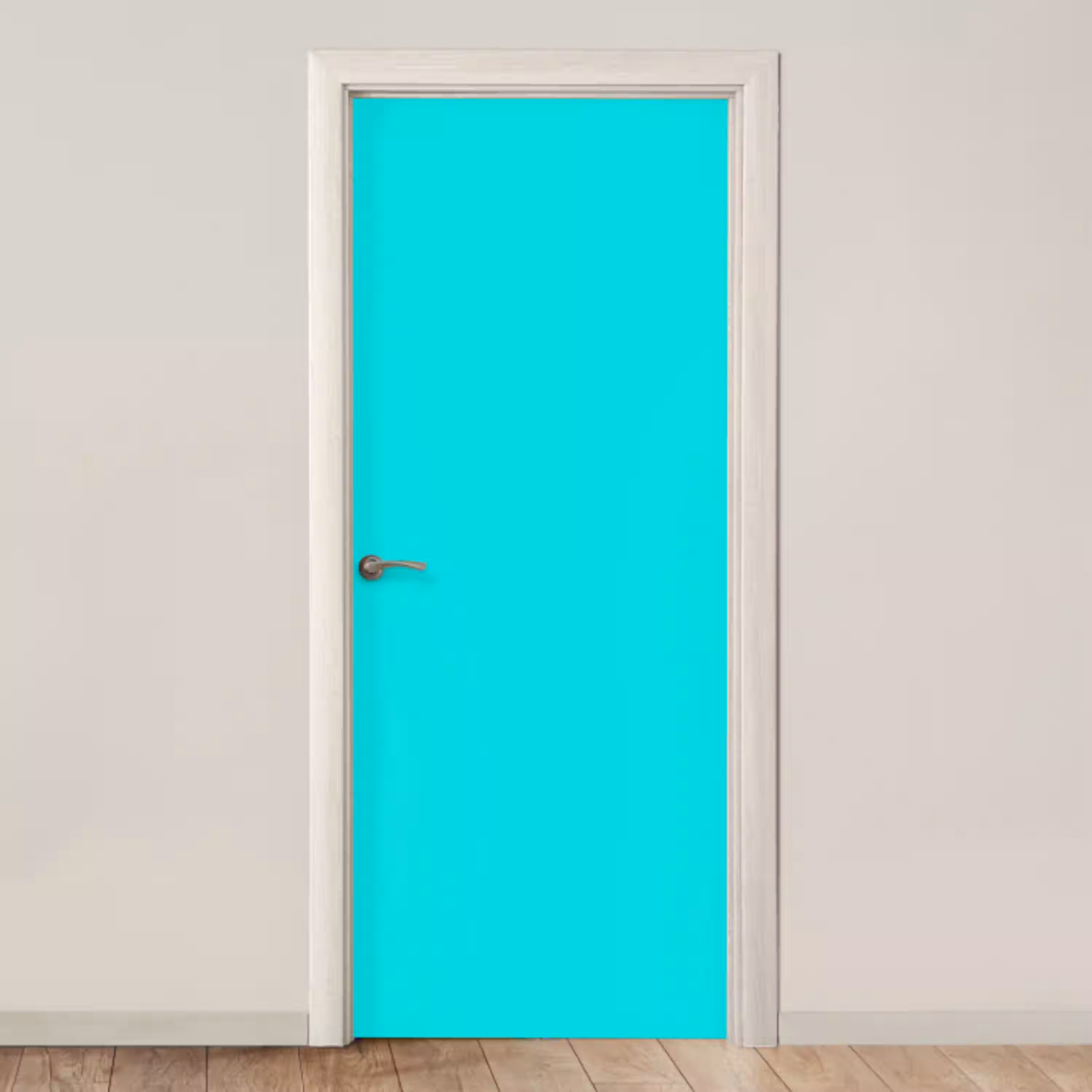 Vivid - Aquamarine - Turkoois deurposter klein 289 -3d_beige