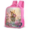 Hamster - Bloem - Natuur - Dier Kinderrugzak - Roze middel -schuin
