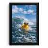 Badeend - Stoer - Golven fotolijst zwart zonder passe partout klein -3d