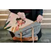 Vrouw - Bloemen - Pastel laptophoes neopreen klein -tas