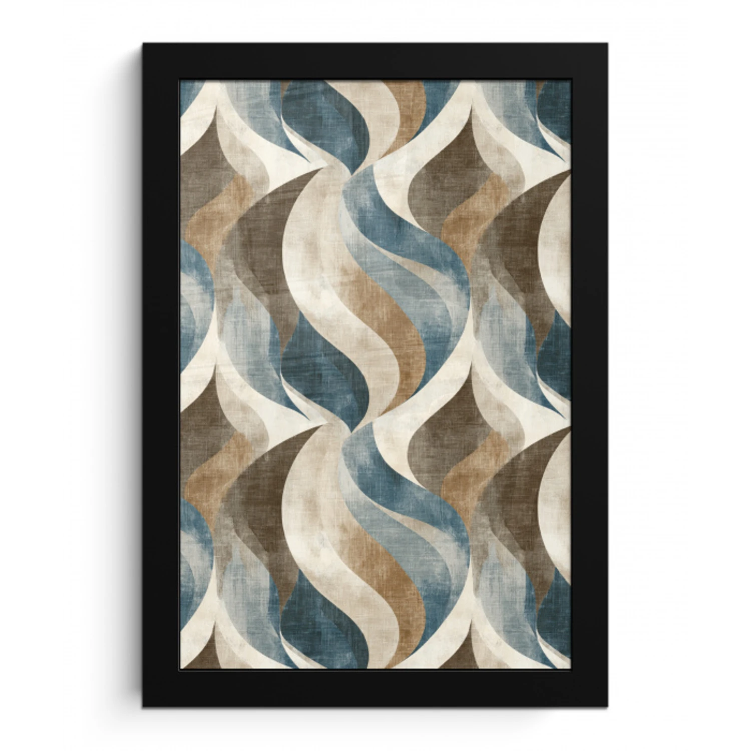 Abstract - Golven - Kleurrijk fotolijst zwart zonder passe partout klein 224 -3d