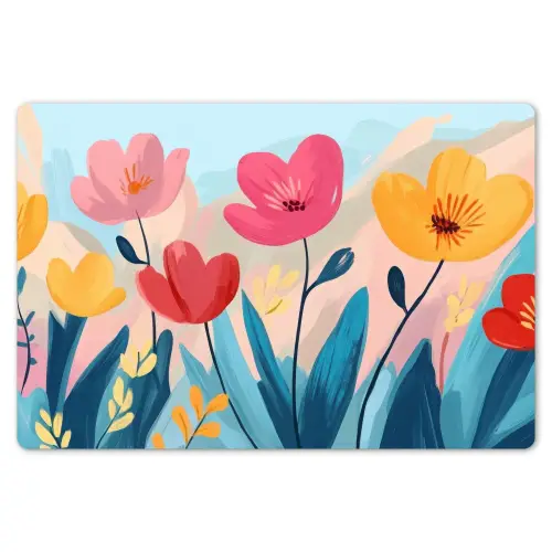Illustratie - Bloemen - Kleurrijk Placemat vinyl groot -zzsfeer1_Kitchenyeah-website