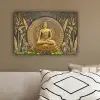 Goud - Boeddha beeld - Spiritueel - Meditatie canvas 2cm klein -sfeer3