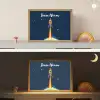 Raket - Rookwolken - Ruimte Light Box met batterij (Wandlamp kind) middel -sfeer3_kind
