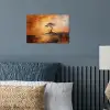 Boom - Landschap - Oranje poster papier klein -sfeer2