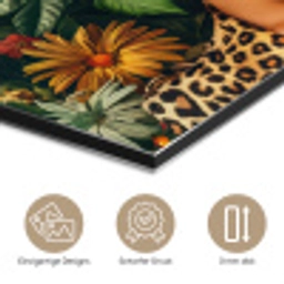 Vrouw - Panterprint - Jungle - Natuur - Luxe aluminium wit klein -closeup_DE