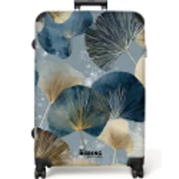 Bladeren - Abstract - Goud - Blauw NBS - Large koffer - Volwassenen Unisex groot -zzzzzzzzkaufland2