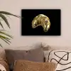 Croissant - Brood - Goud - Zwart canvas 2cm klein -sfeer1
