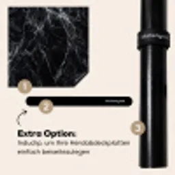 Bliksemschicht door Zwart Marmer Inductie beschermer vinyl 3mm middel -zzzzzzz-induclip_DE
